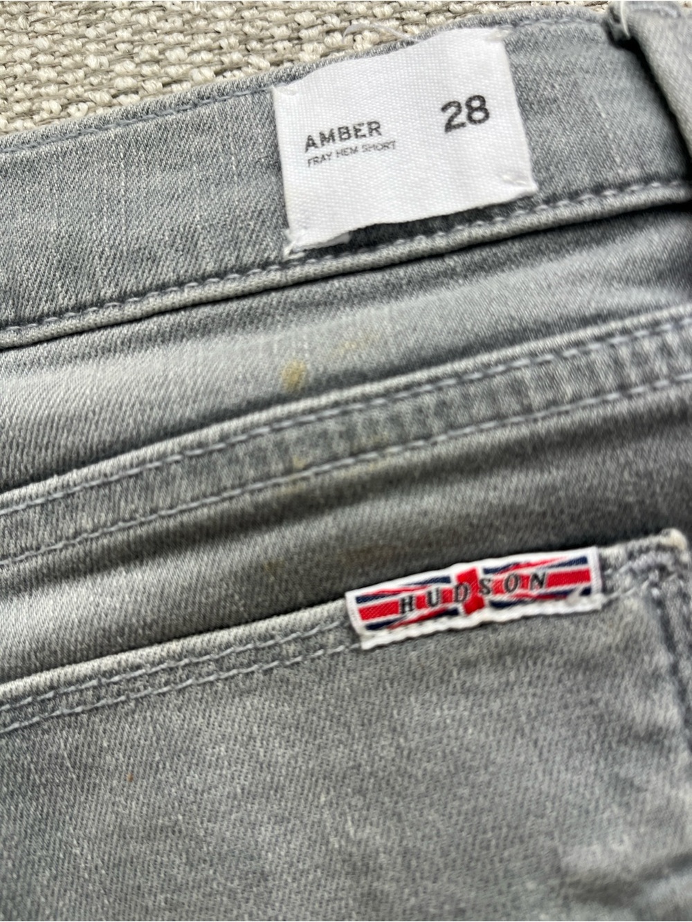 Hudson Amber Jean Shorts Gray Cut Offs 28 - Picture 7 of 8